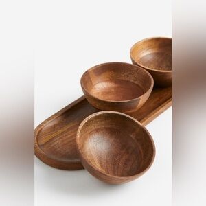 New H&M Wood Serving Bowls